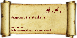 Augustin Azár névjegykártya